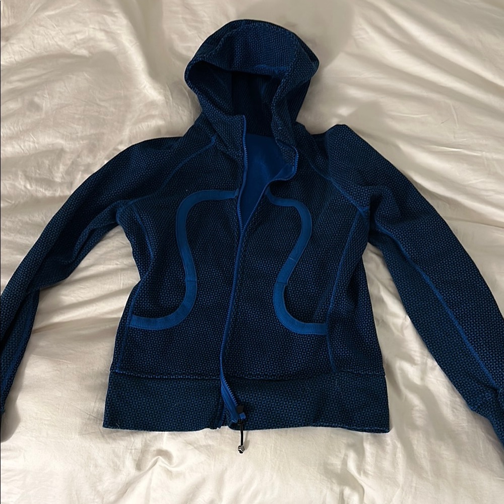 Lululemon Blue Scuba Hooded Jacket